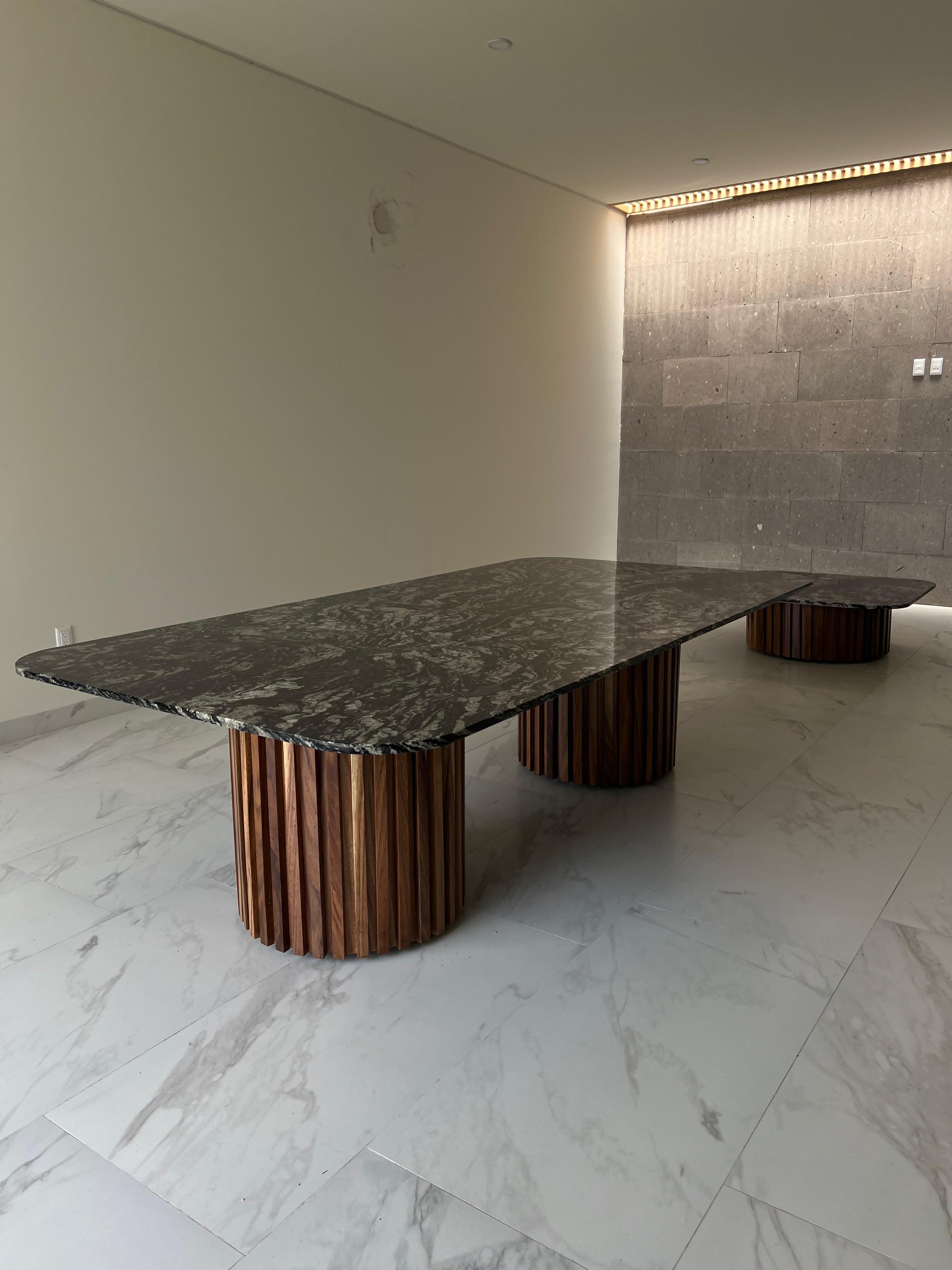 Comedor Coronel rectangular Granito Negro Indiano