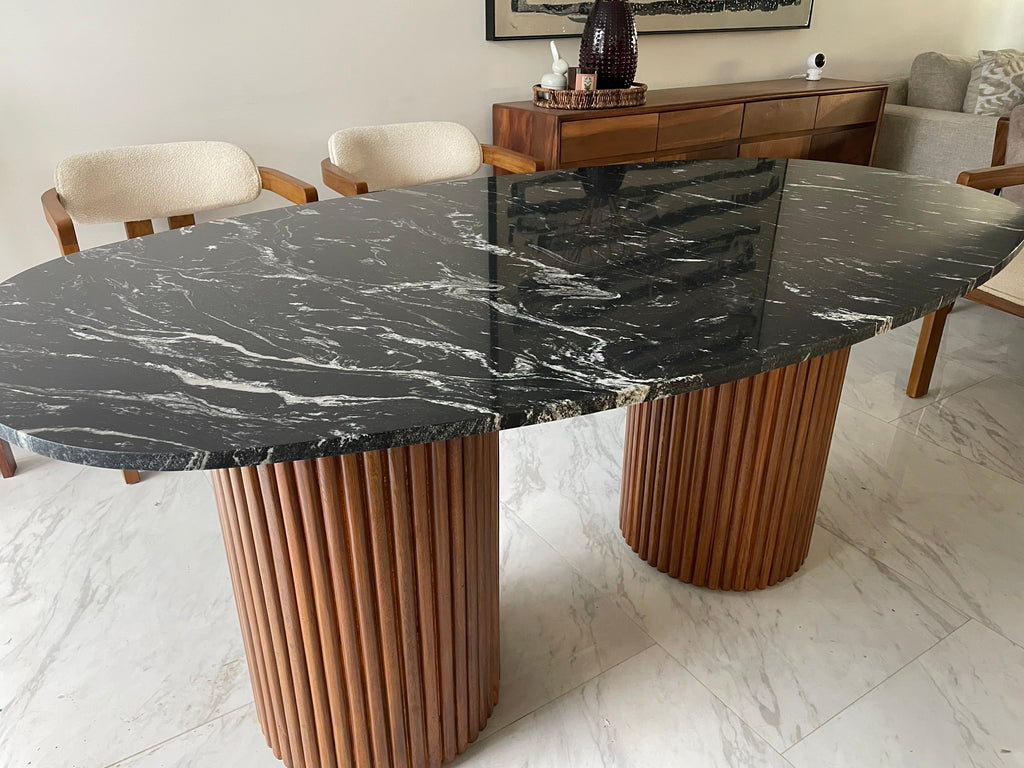 Comedor Volga rectangular  Granito Via Lactea