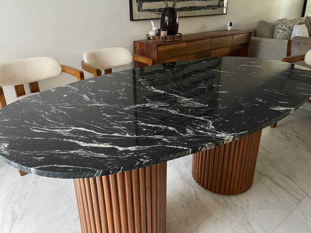 Comedor Volga rectangular  Granito Via Lactea